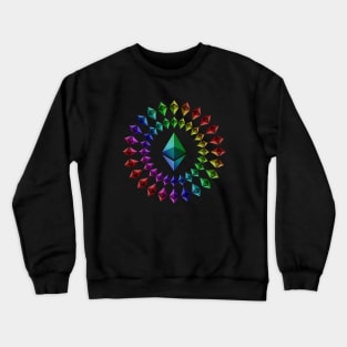 Ethereum – Circle Big Logo – Rainbow Crewneck Sweatshirt